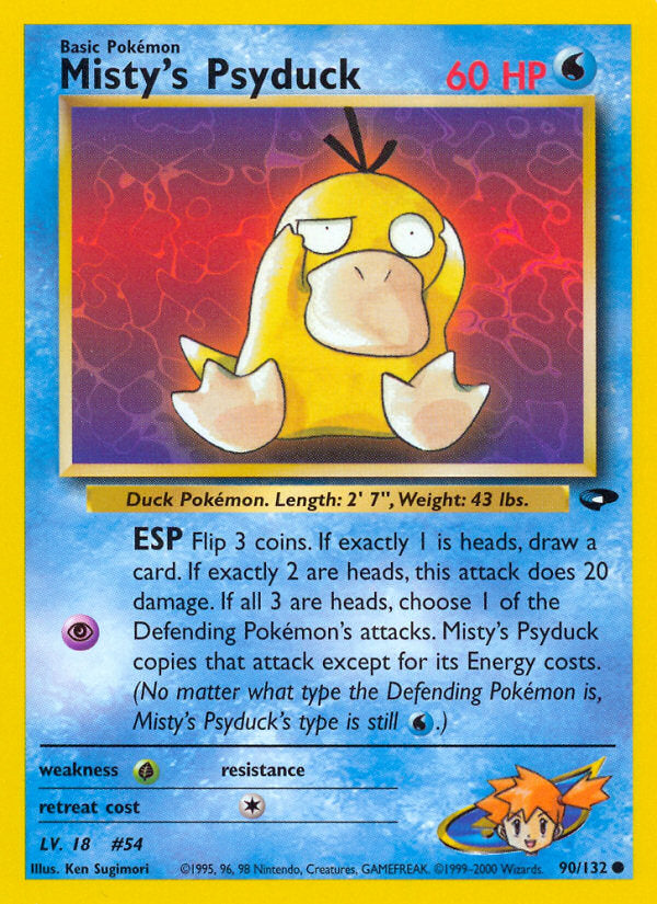 Gym Challenge Misty's Psyduck #90/132 unlimited